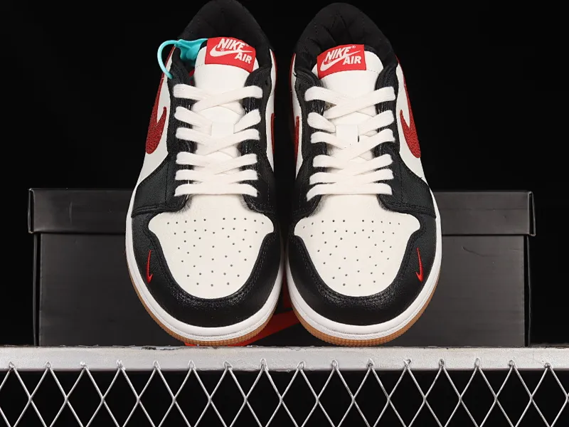 All categories Air Jordan Jordan series basketball shoes Air Jordan 1 Low Z version Air Jordan 1 Low AJ1 Joe 1 black and white red burst pattern low-top cultural basketball shoes DZ0798-108